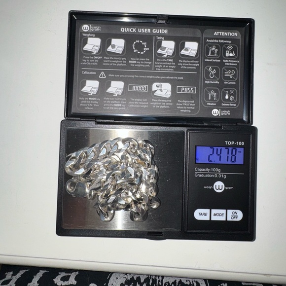 Men's Silver Chain Necklace - Picture 5 of 7